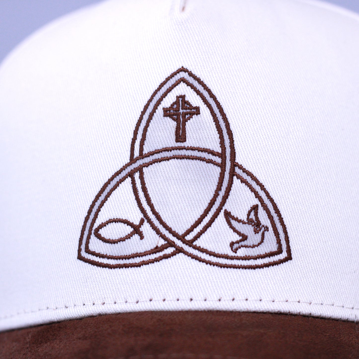 The Trinity Snapback - BROWN/OFFWHITE