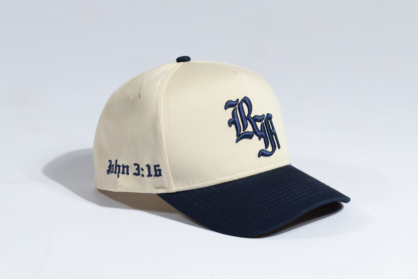RF John 3:16 Snapback - Navy / OFFWHITE