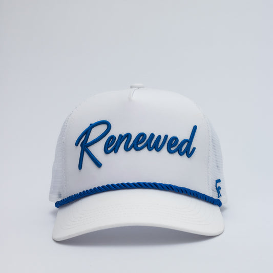 Renewed Trucker Hat - White/Blue