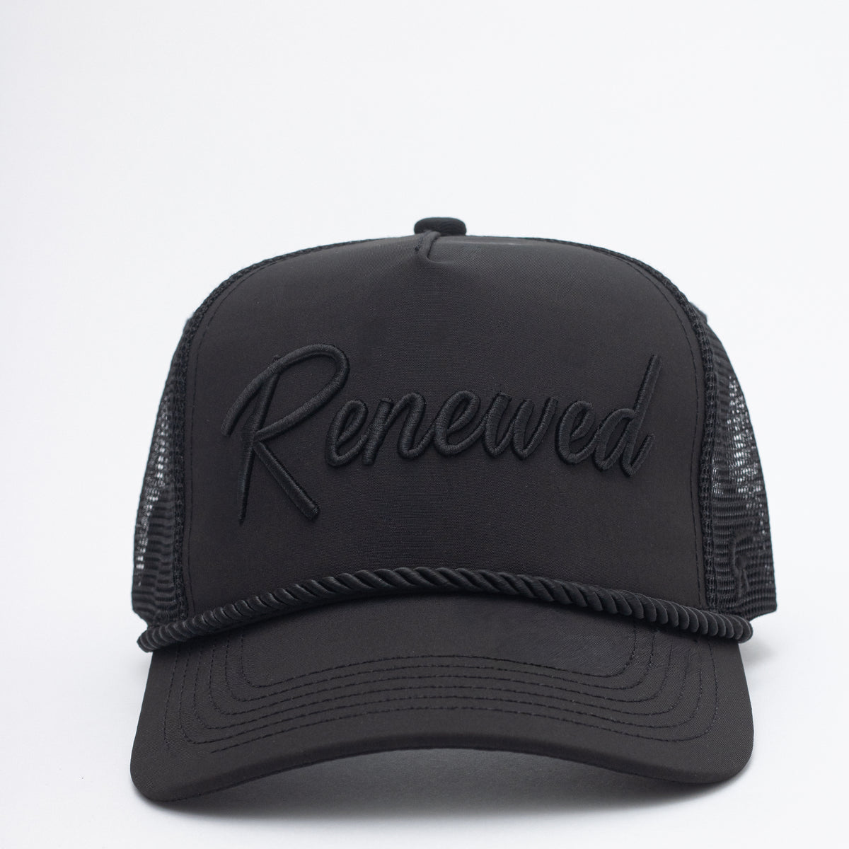 Renewed Trucker Hat - Black/Black