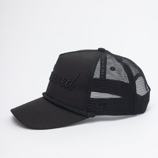 Renewed Trucker Hat - Black/Black